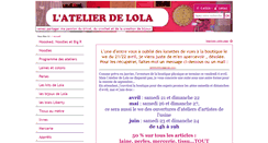 Desktop Screenshot of latelierdelola.com